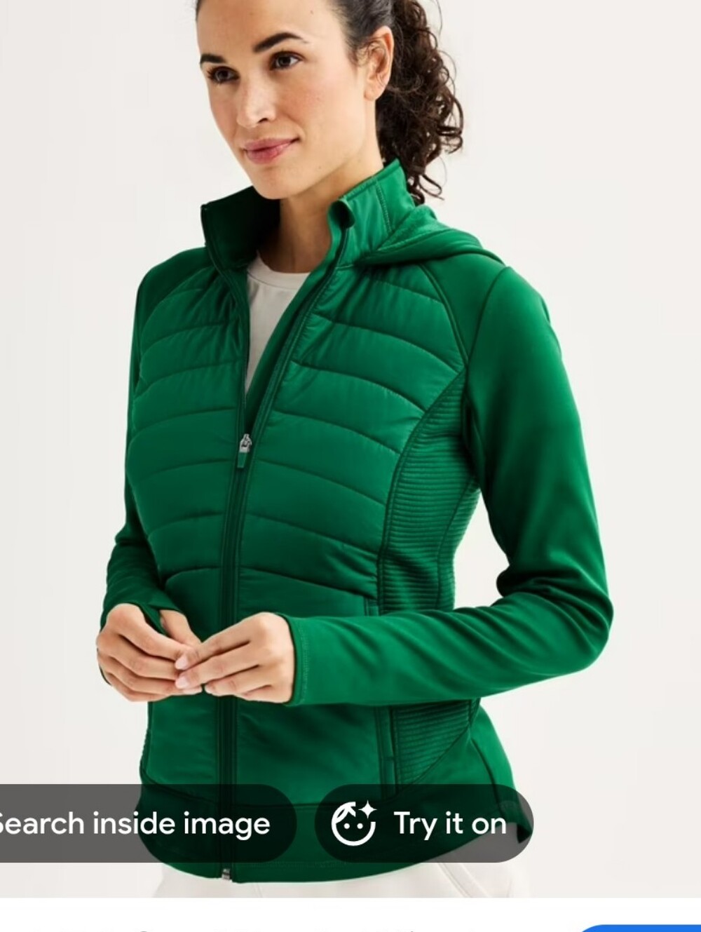 Tek Gear Hooded Mixed media  Jacket And Leggins Set